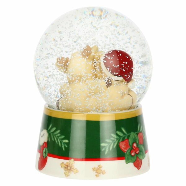 Boule de neige con Teddy e Renna Robin con arcobaleno grande THUN 2